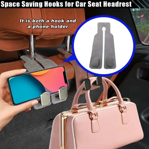 Auto Accessories Car Seat Back Headrest Storage Double Hook