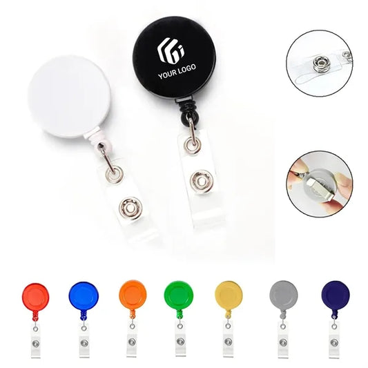 Multi-Purpose Colorful Buckle Retractable Reel Badge Holder