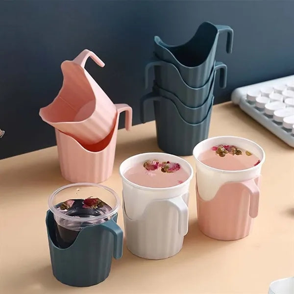 6pcs Stackable Durable Plastic Anti-scalding Cup Holder