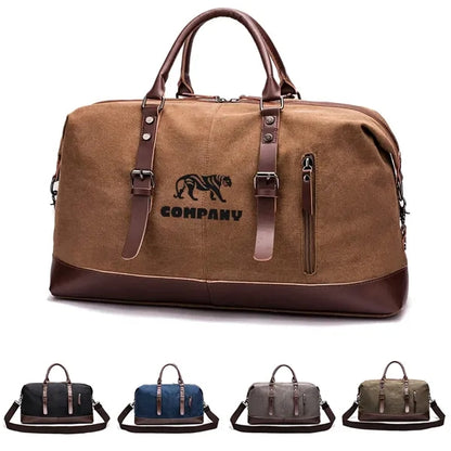 Canvas Leather Duffle Bag