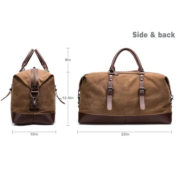 Canvas Leather Duffle Bag