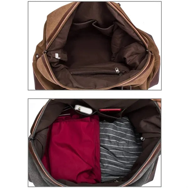 Canvas Leather Duffle Bag