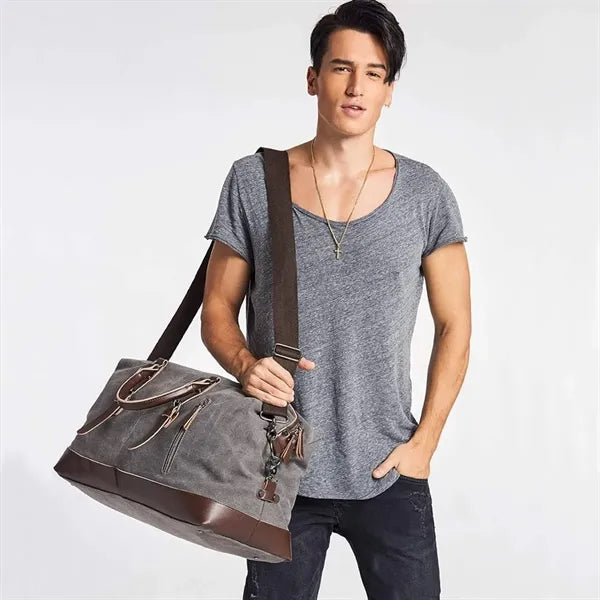 Canvas Leather Duffle Bag