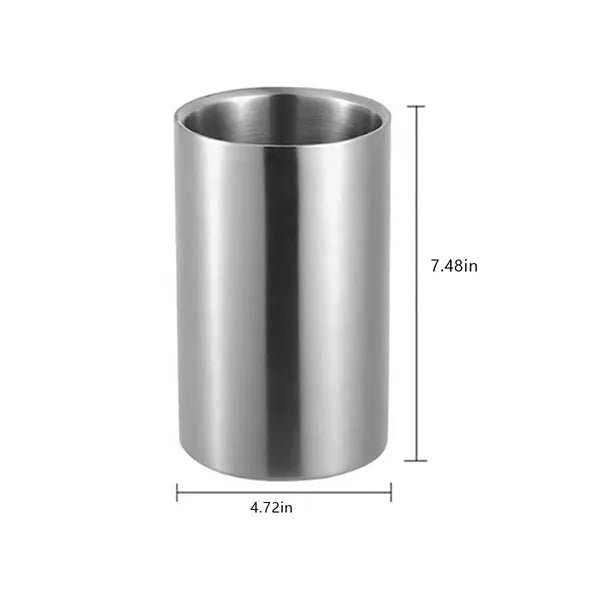 1.6L stainless steel double wall wine cooler chiller bucket