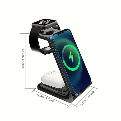 3 in 1 Wireless Charging Station for Apple