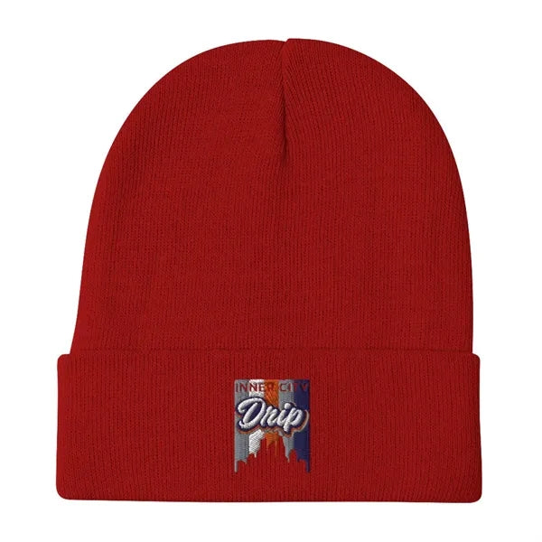 Embroidered Knit Hat (8.5" x 8.5")