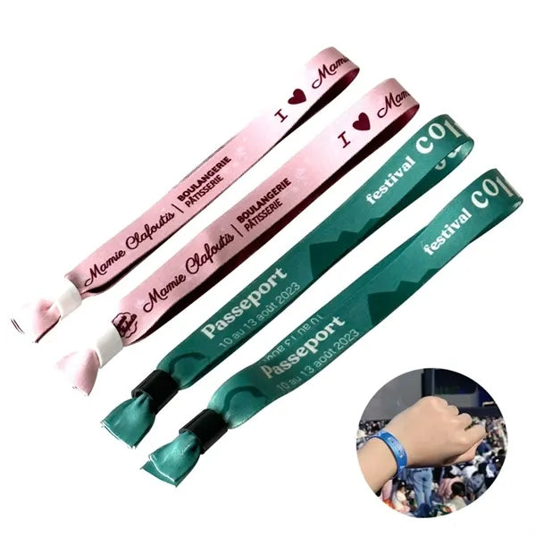 Full Color Dye-Sublimated Polyester Adjustable Wristband