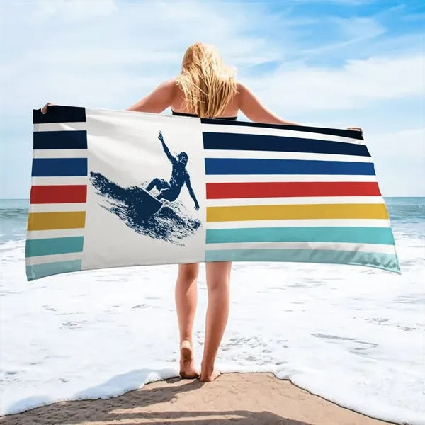 FULL COLOR MICROFIBER BEACH TOWEL 30" X 60" 250 gsm