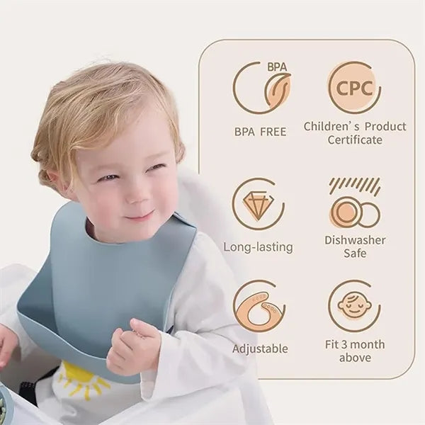 Baby Silicone Adjustable Bib