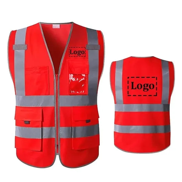 Hi-Vis Reflective Safety Vest with Pockets