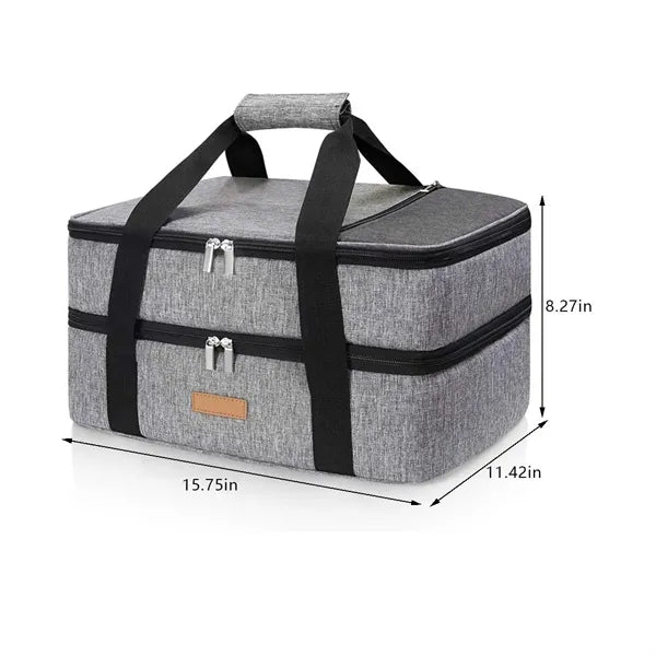 Large Portable Camping Pizza Double Decker Insulated Cooler