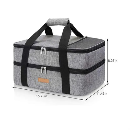 Large Portable Camping Pizza Double Decker Insulated Cooler
