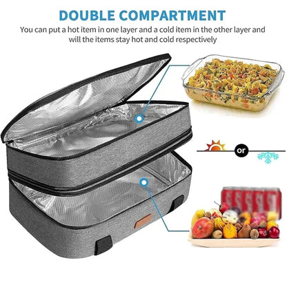 Large Portable Camping Pizza Double Decker Insulated Cooler