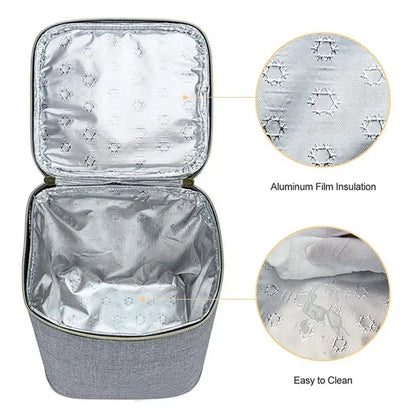 Portable Camp Lunch Baby Bottle Cooler Bag with Ice Pack