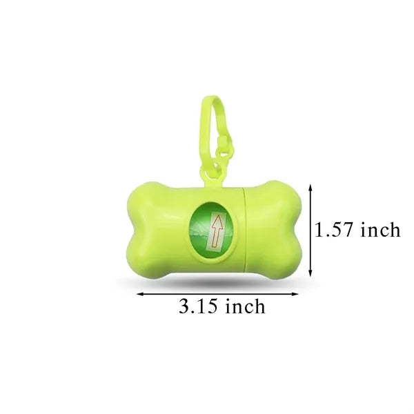 Pet Supply Bone Shaped Poop Bag Dispenser with Portable Hook