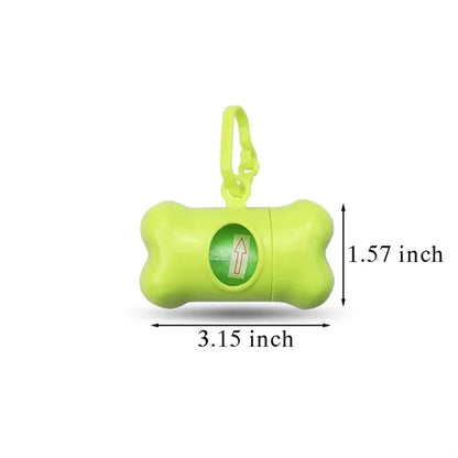 Pet Supply Bone Shaped Poop Bag Dispenser with Portable Hook