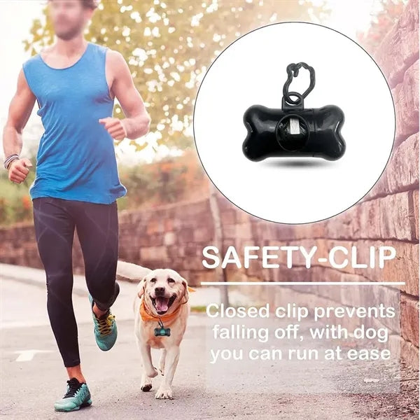 Pet Supply Bone Shaped Poop Bag Dispenser with Portable Hook