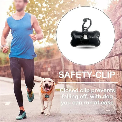 Pet Supply Bone Shaped Poop Bag Dispenser with Portable Hook