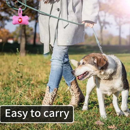 Pet Supply Bone Shaped Poop Bag Dispenser with Portable Hook
