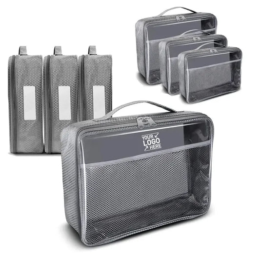 Portable PVC Zipper Mesh Storage Bag