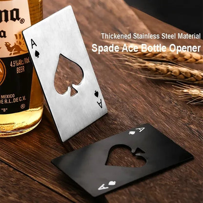 Ace of Spades Playing Card Bottle Opener