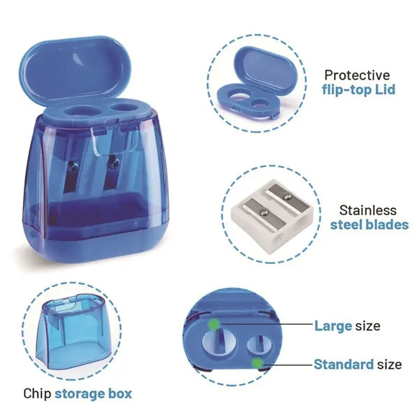 Colored Manual Hand Held Small Compact Pencil Sharpener