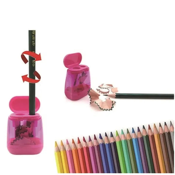 Colored Manual Hand Held Small Compact Pencil Sharpener