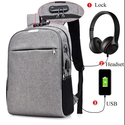 Anti Theft Travel Laptop Backpack with USB Charging Port