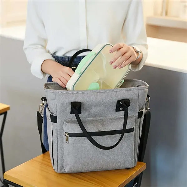 Versatile Insulated Picnic Tote Bag with Detachable Strap