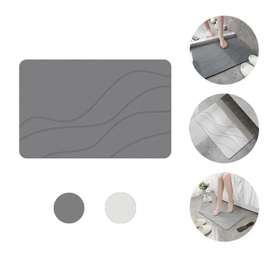 Diatomaceous Earth Carved Floor Mat