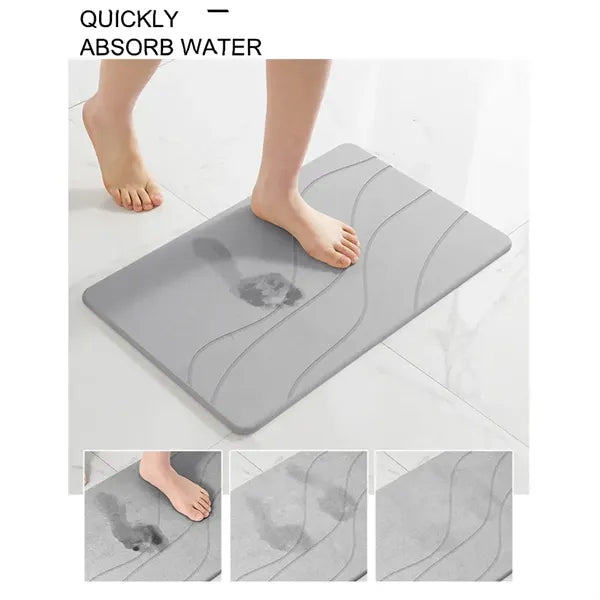 Diatomaceous Earth Carved Floor Mat
