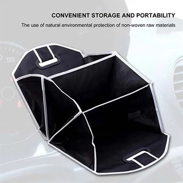 Non-woven Foldable Car Trunk Organizer with 3 Compartments