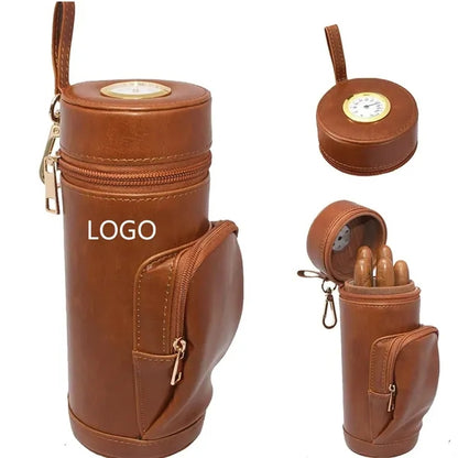 PU Leather Travel Cigar Case Pouch