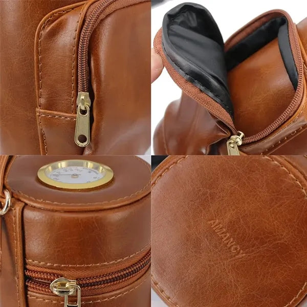 PU Leather Travel Cigar Case Pouch