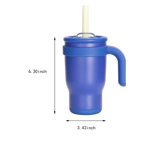 Large Capacity Practical Portable Handle Straw Thermos Cup