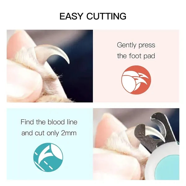 Versatile Portable Safety LED Light Pet Nail Clippers