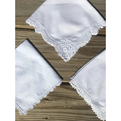 Lace Handkerchief -EmbroideredPersonalized Wedding
