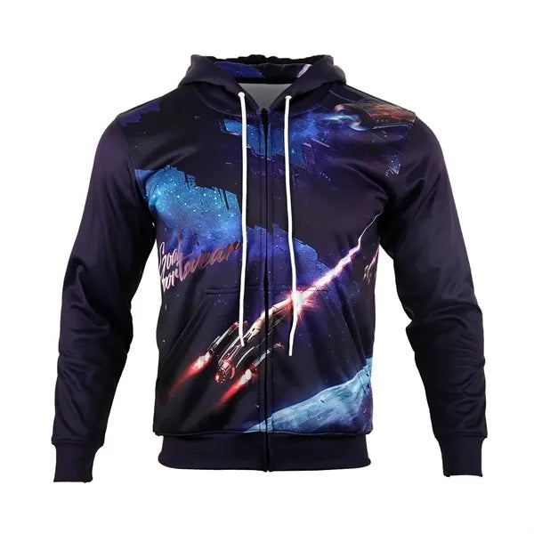 Men's Custom Sublimated Long Sleeve Hooded Sweatshirt