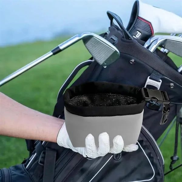 Waterproof Golf Club Cleaning Bag with Detachable Clip