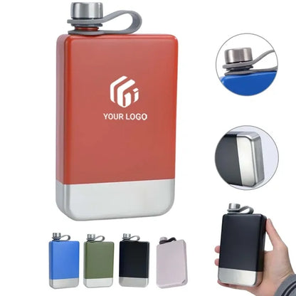 Outdoor camping hiking men whiskey stainless steel hip flask