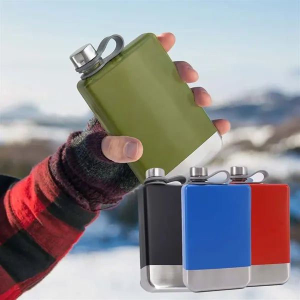 Outdoor camping hiking men whiskey stainless steel hip flask