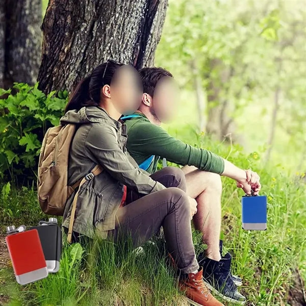 Outdoor camping hiking men whiskey stainless steel hip flask