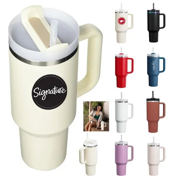 40 oz Insulated Stainless SteelTumbler W/Twist On 3-Way Lid