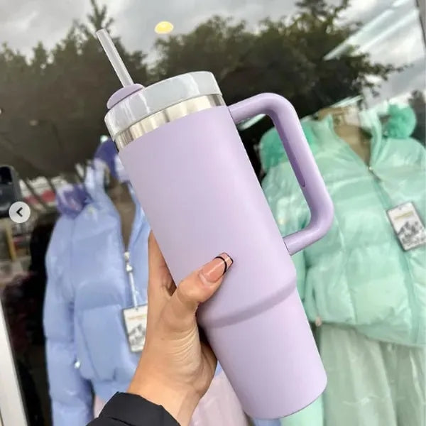 40 oz Insulated Stainless SteelTumbler W/Twist On 3-Way Lid