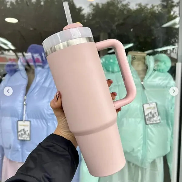 40 oz Insulated Stainless SteelTumbler W/Twist On 3-Way Lid