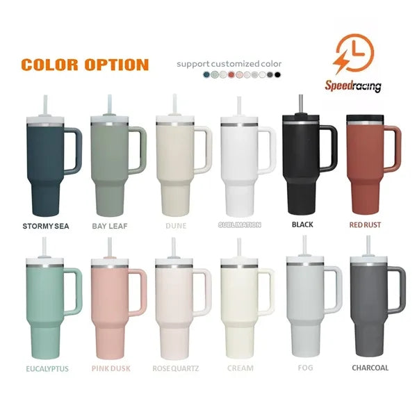 40 oz Insulated Stainless SteelTumbler W/Twist On 3-Way Lid