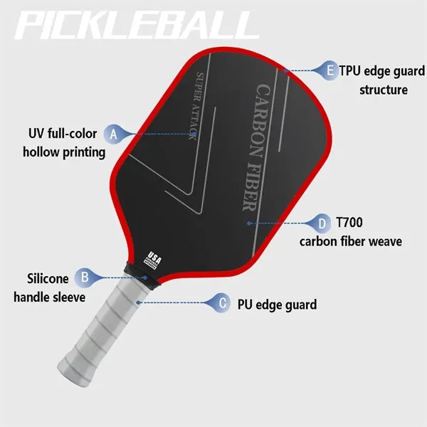 Customizable Pattern Carbon Fiber Pickleball Paddle