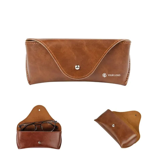 Portable Durable Slim Soft PU Leather Eyeglasses Case Pouch