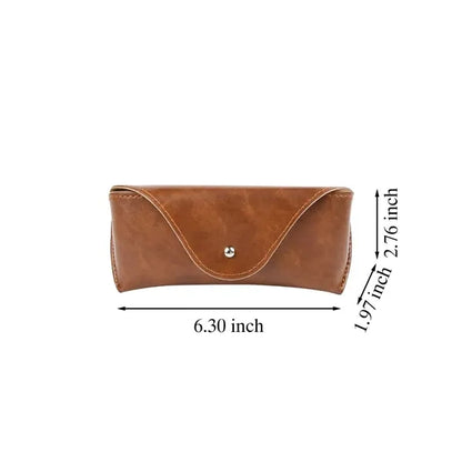 Portable Durable Slim Soft PU Leather Eyeglasses Case Pouch