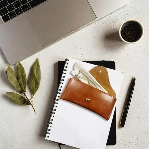Portable Durable Slim Soft PU Leather Eyeglasses Case Pouch